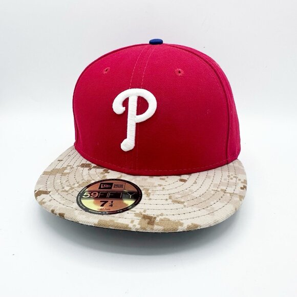 Philadelphia Phillies 2015 Stars N Stripes 7-1/4 Fitted Hat New Era 59FIFTY Red - Picture 1 of 9